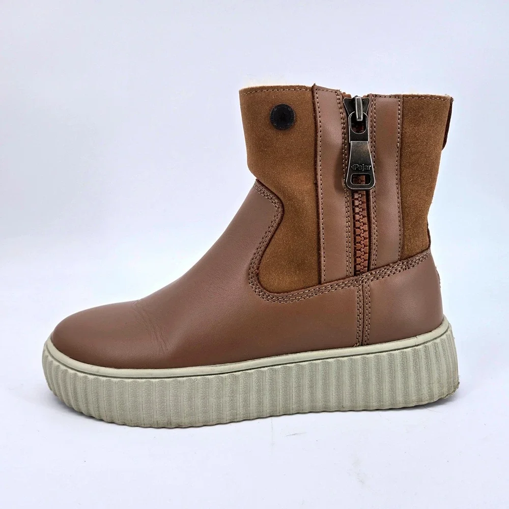 Pajar‎ Canada Janie 2.0 Waterproof Platform Shearling Boot Brown Sz 7 38